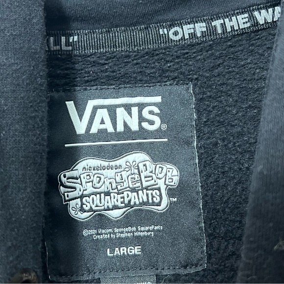 Vans x SpongeBob SquarePants  Pullover  Hoodie "OFF THE WALL" Black Men's LARGE - Picture 7 of 11